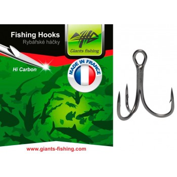 Háčky, krmítka, zátěže - GIANTS FISHING - Trojháčky 2X Strong 5ks