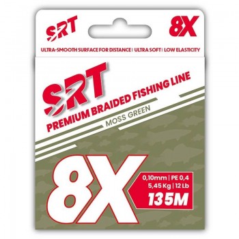 IMPORT hobby-g - Sert splétaná šnůra 8X SRT Moss Green 135M|0,10mm/5,45kg