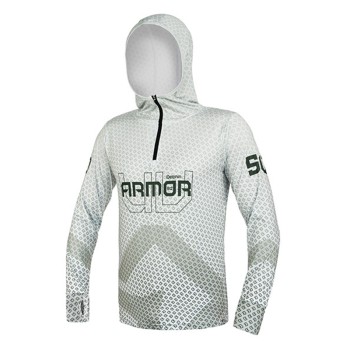 DELPHIN - Tričko s kapucí UV ARMOR 50+ Olive
