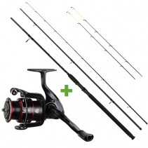 GIANTS FISHING - Prut Black Method Feeder 3,3m(11ft) 40-90g + Naviják Gaube FD 3000