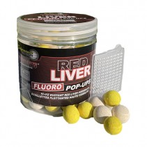 STARBAITS - Plovoucí Fluo Pop-up Boilies Red Liver 80g