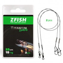 ZFISH - Titanové lanko Titanium Leader 2ks